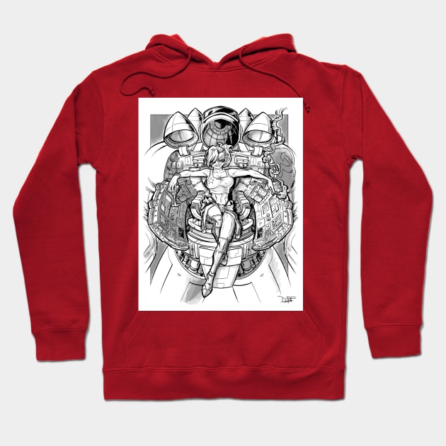 Crimson Cosmonaut Hoodie by Giant_Girl_Adventures